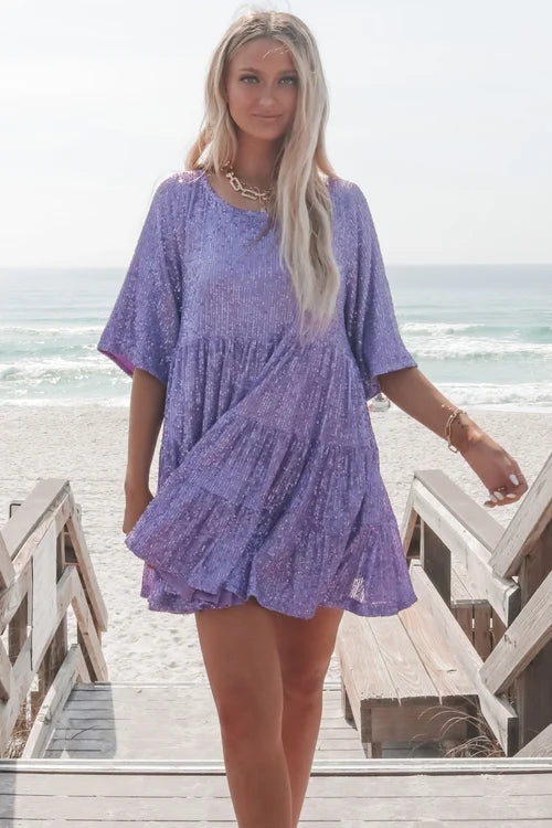 Comfy Sequins baby doll dress